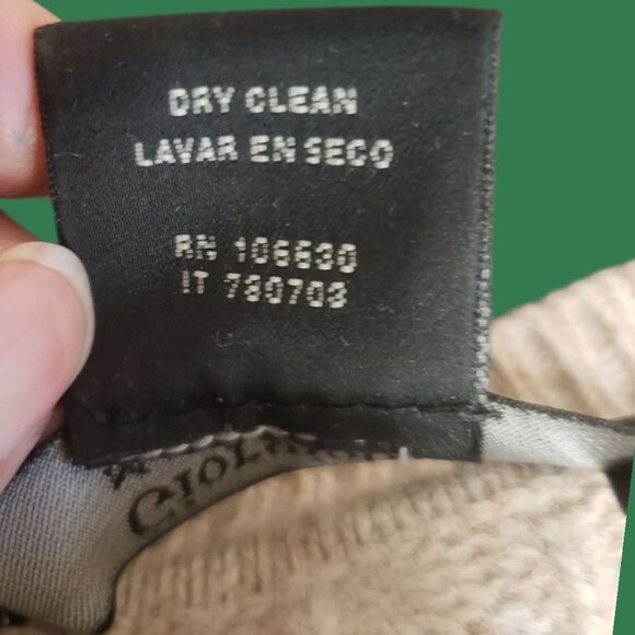 Giorgiolini Mens 100% Wool Ribbed Knit Pullover Sweater Beige Large - Picture 9 of 10